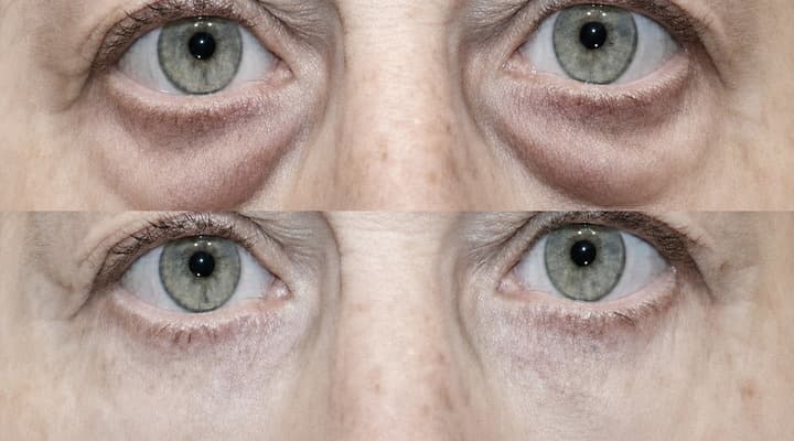 Before and after — International Patient · Lower-Eyelid Correction, patient International 04