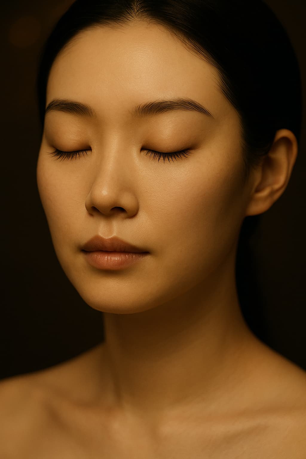 Close-up portrait showing naturally restored under-eye contour
